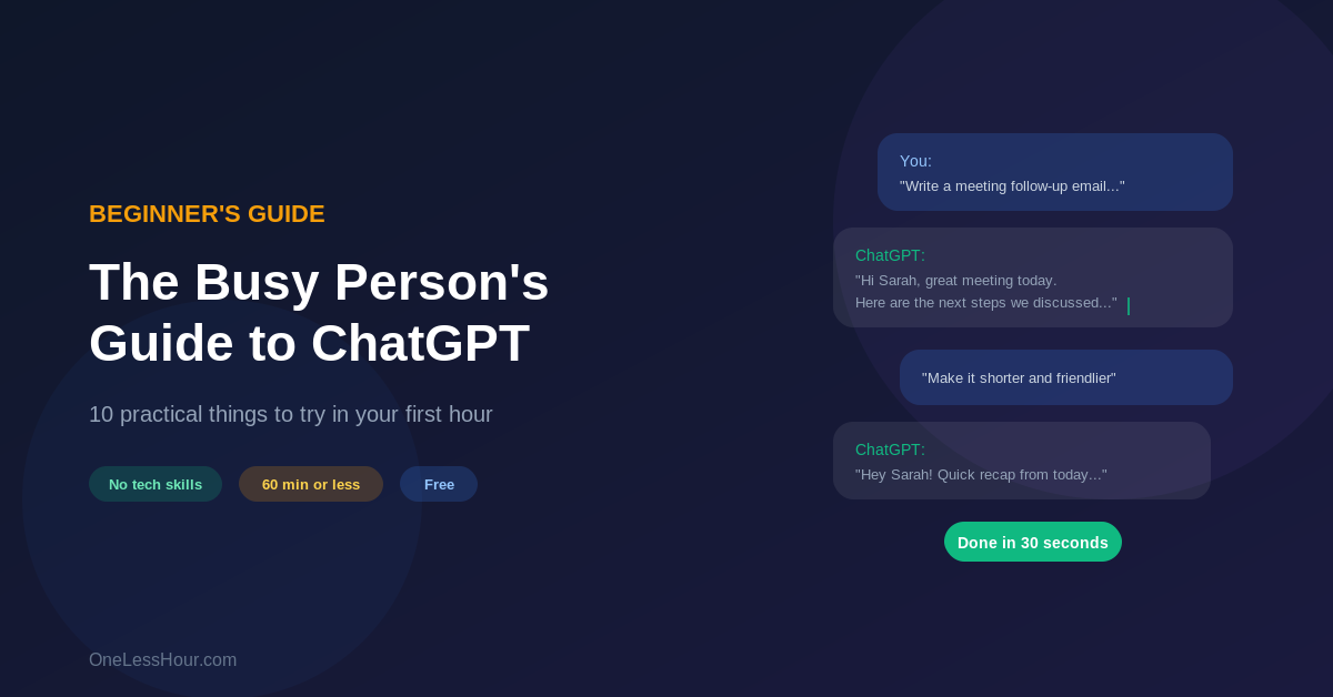 The Busy Person’s Guide to ChatGPT: 10 Things to Try in Your First Hour