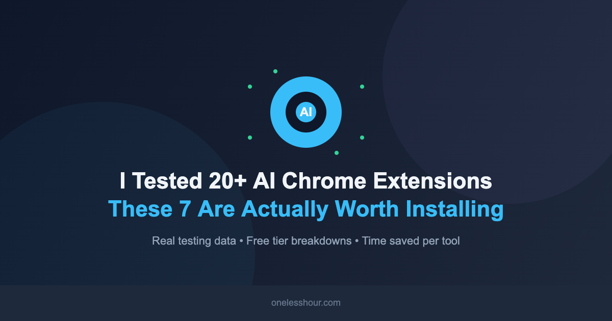 I Tested 20+ AI Chrome Extensions — These 7 Are Actually Worth Installing