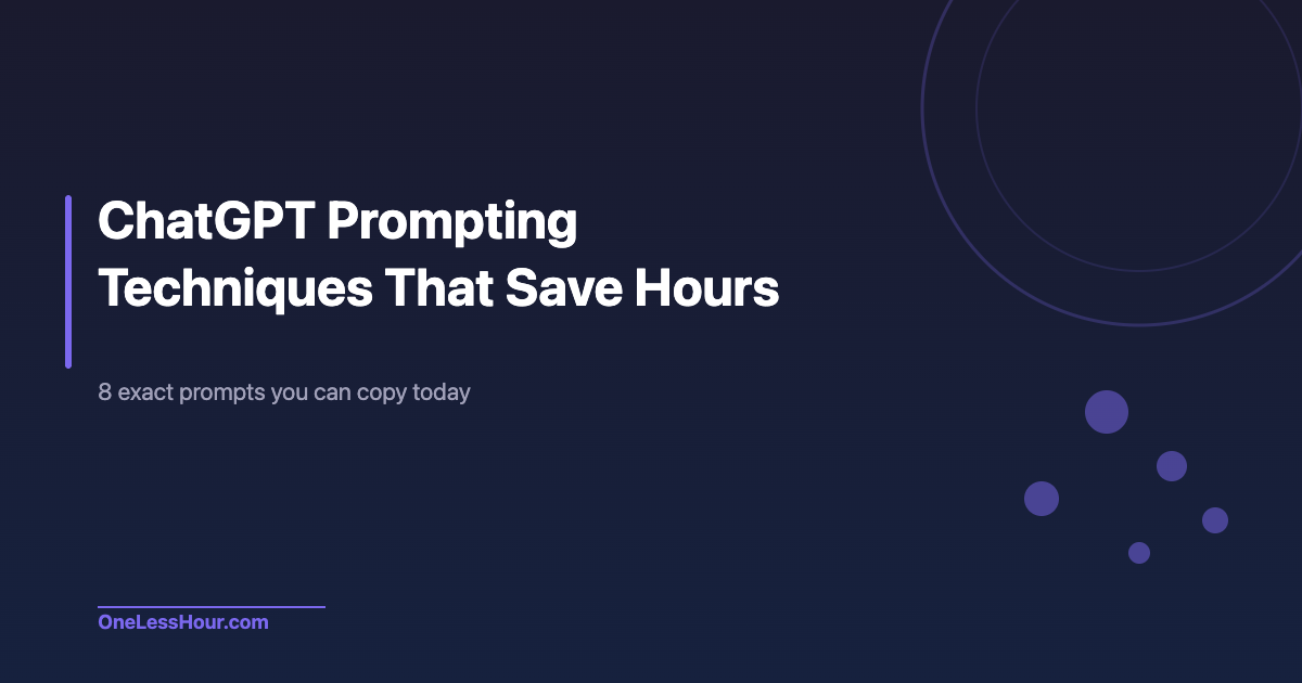 ChatGPT prompting techniques and tips