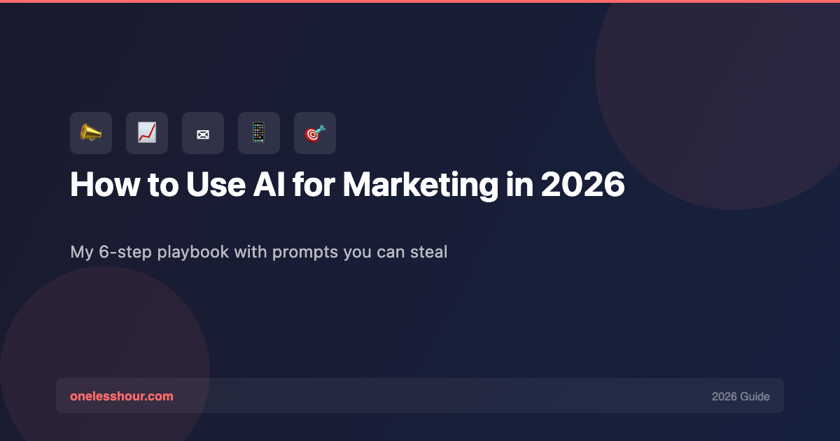 How to use AI for marketing — 6-step workflow playbook
