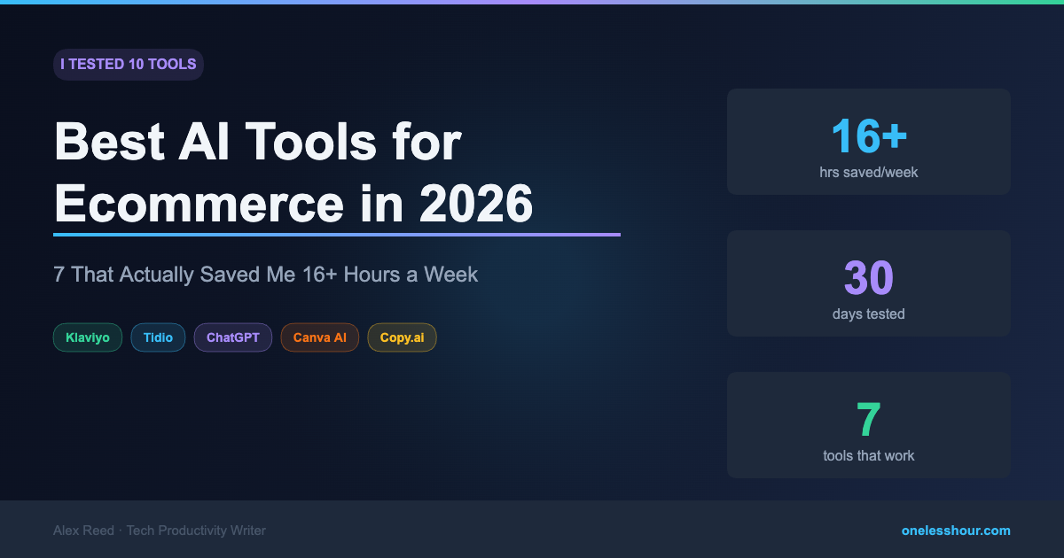 I Tested 10 AI Tools for Ecommerce — These 7 Are Actually Worth It in 2026