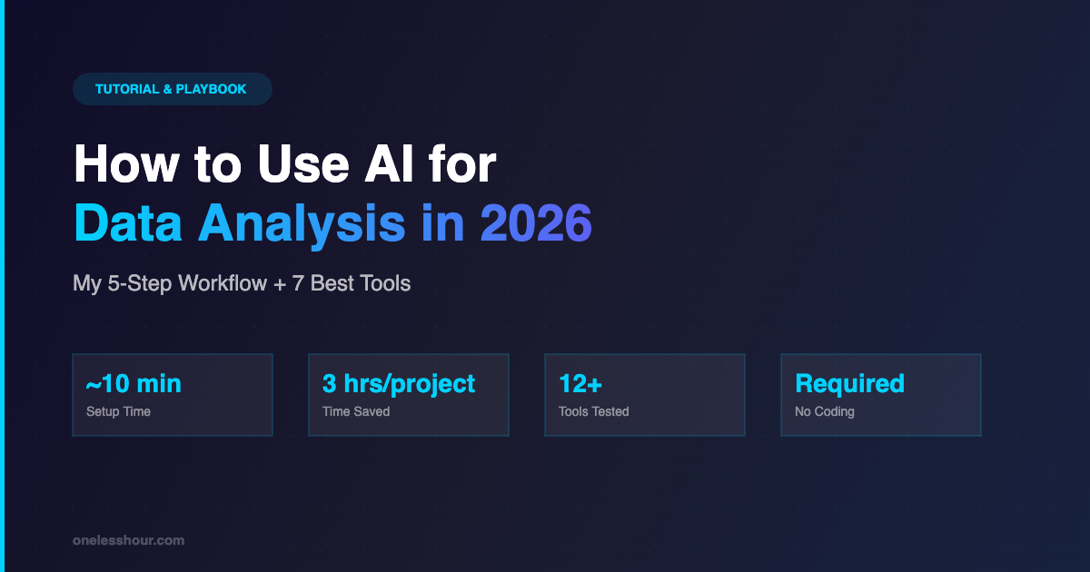 How to Use AI for Data Analysis in 2026: My 5-Step Workflow (+ 7 Best Tools)