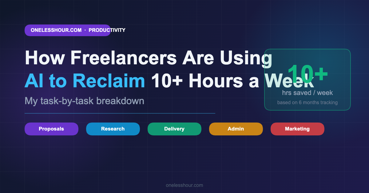 How Freelancers Are Using AI to Reclaim 10+ Hours a Week (My Task-by-Task Breakdown)
