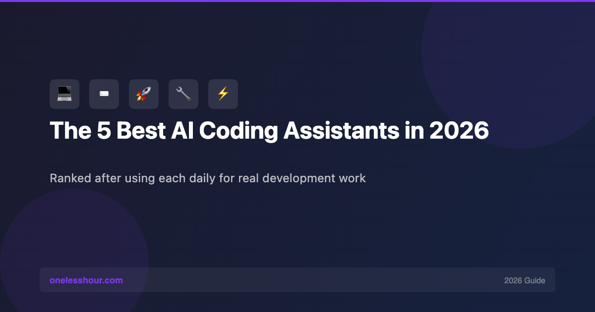 The 5 Best AI Coding Assistants in 2026 (Ranked After Using All of Them Daily)