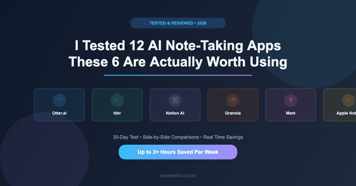 I Tested 12 AI Note-Taking Apps for a Month — These 6 Are Actually Worth Using