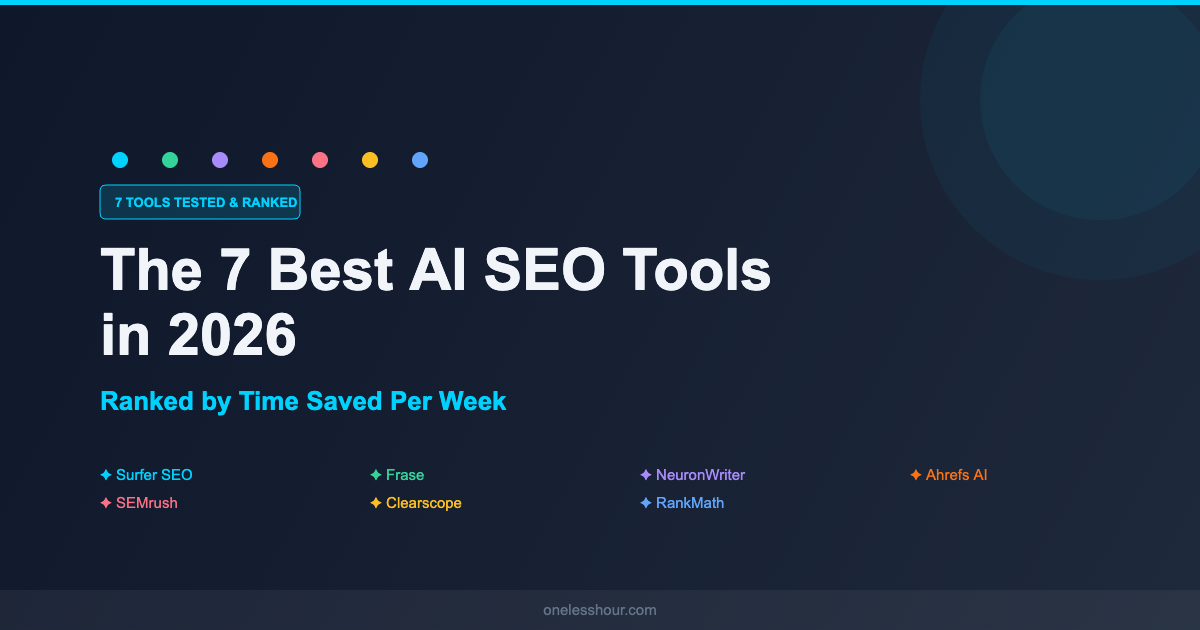Best AI SEO Tools in 2026: 7 Picks That Save Real Time