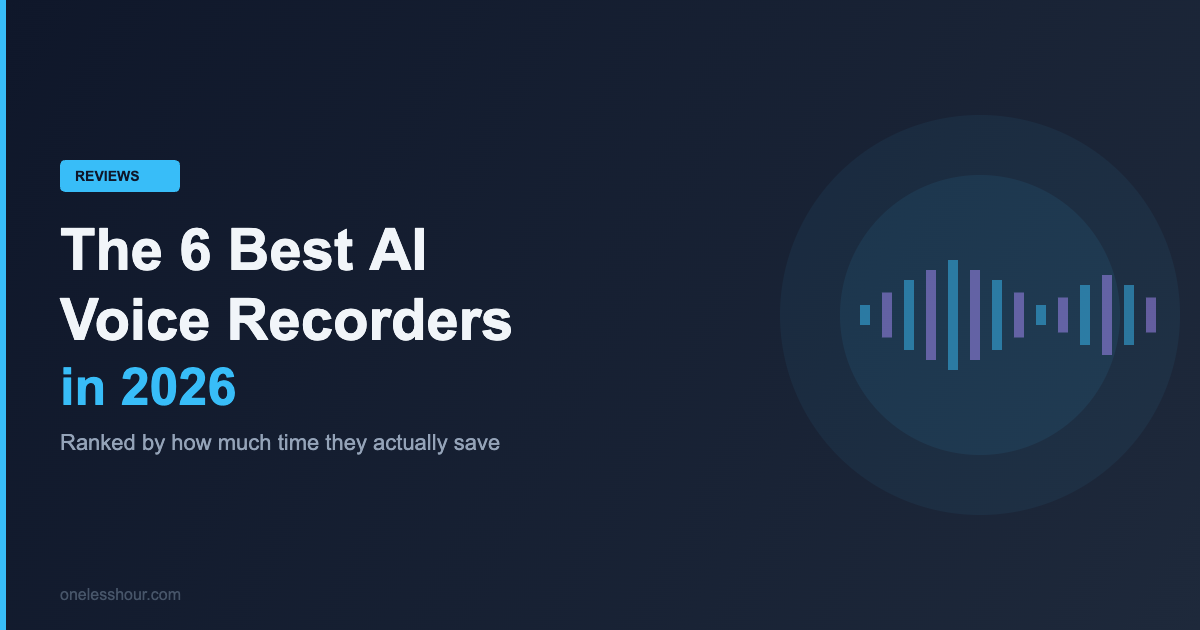 The 6 Best AI Voice Recorders in 2026 (Ranked by How Much Time They Actually Save)