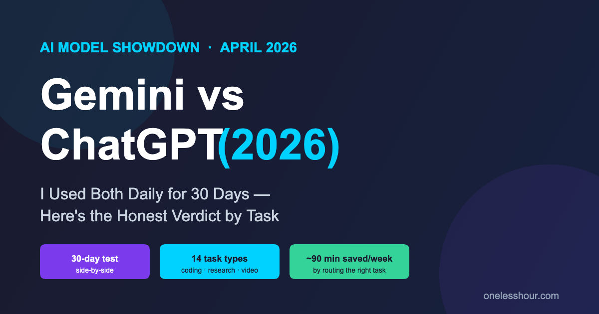 Gemini vs ChatGPT 2026 comparison cover image