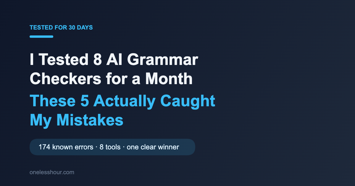 I Tested 8 AI Grammar Checkers for a Month — These 5 Actually Caught My Mistakes