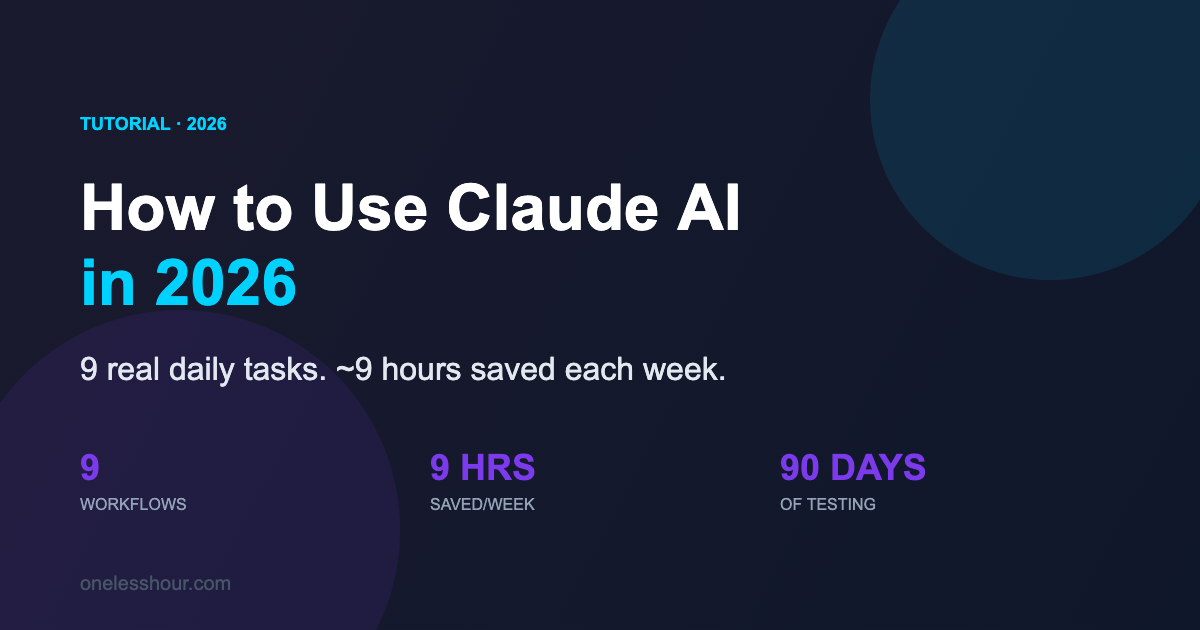 How to use Claude AI in 2026 — daily workflow tutorial