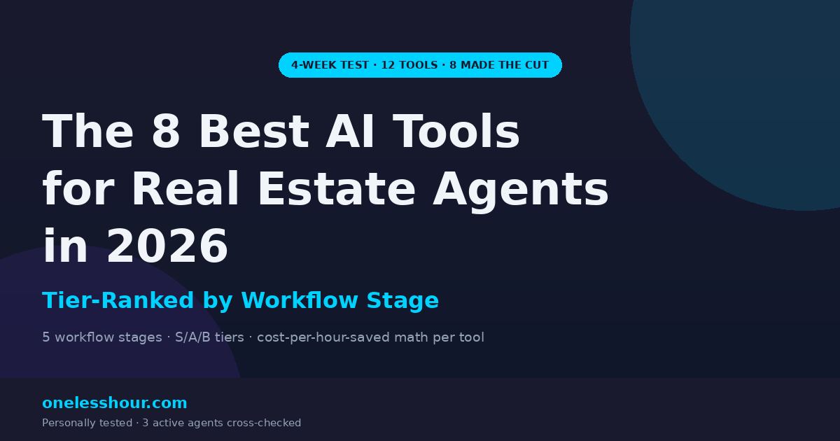 Best AI tools for real estate agents 2026 — tier-ranked by workflow stage