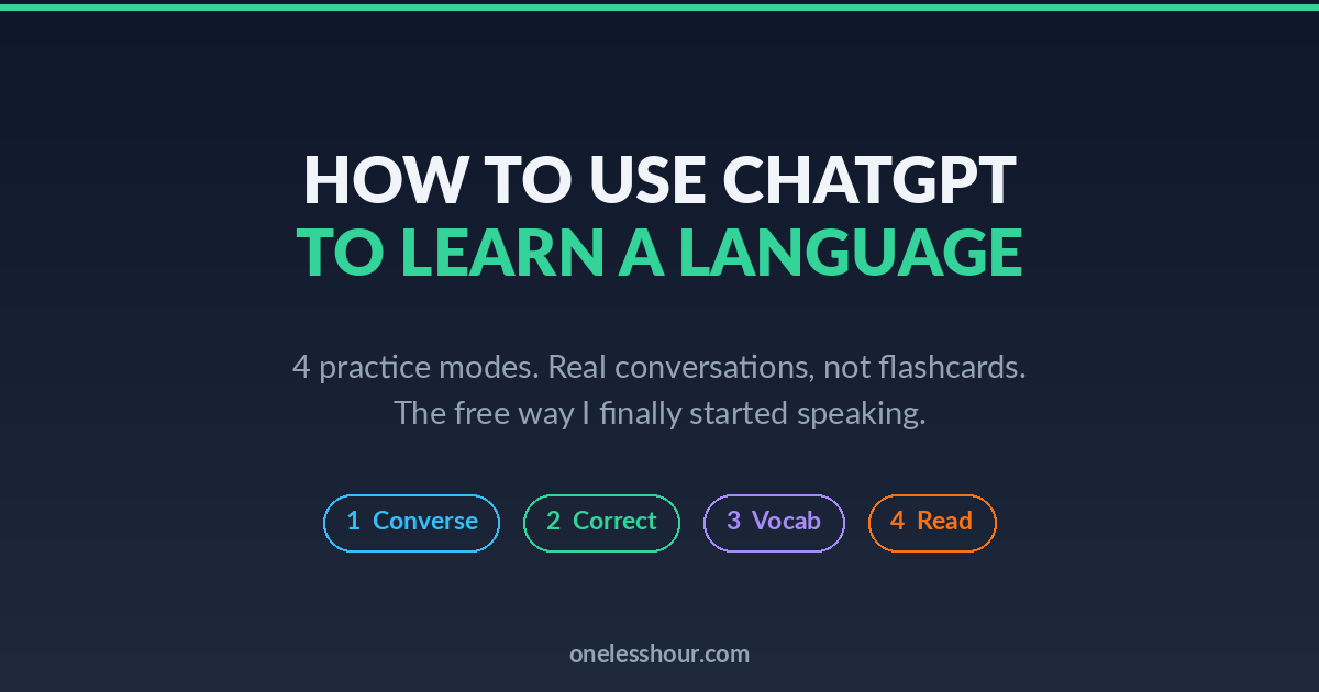 How to use ChatGPT for language learning — 4 practice modes